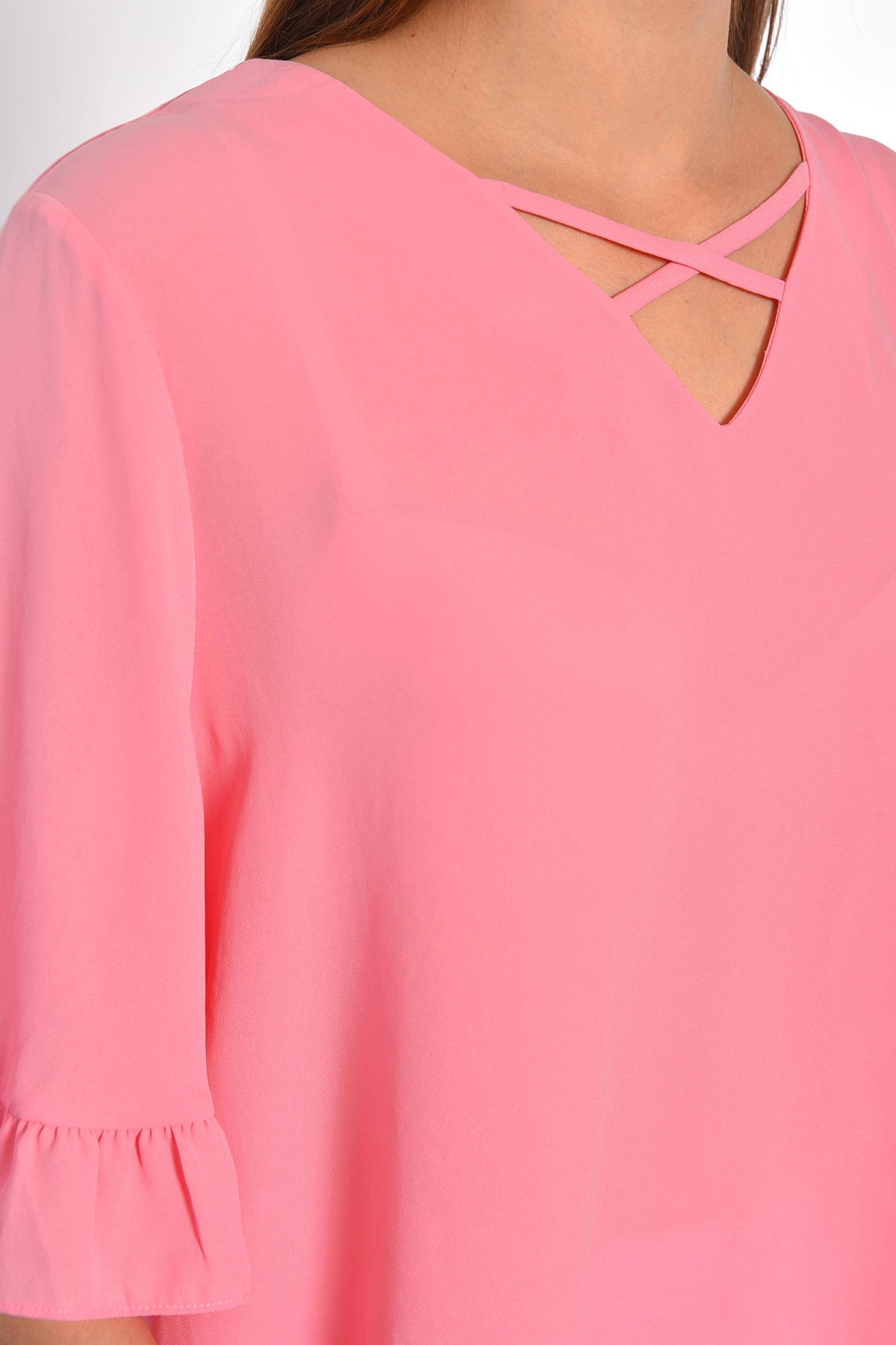 Блуза женская р. 42-44 Розовый (187792) - фото 4