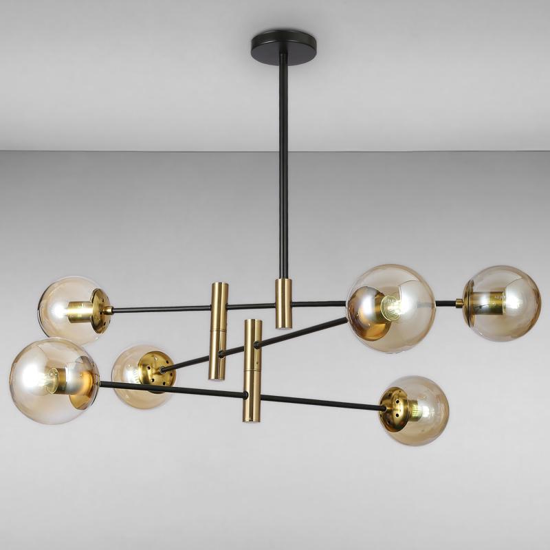 Люстра молекула подвесная Light House LS-17093-6 Черный