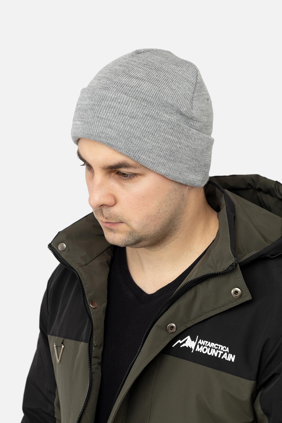 Шапка мужская 58-60 см Серый (ЦБ-00232212)