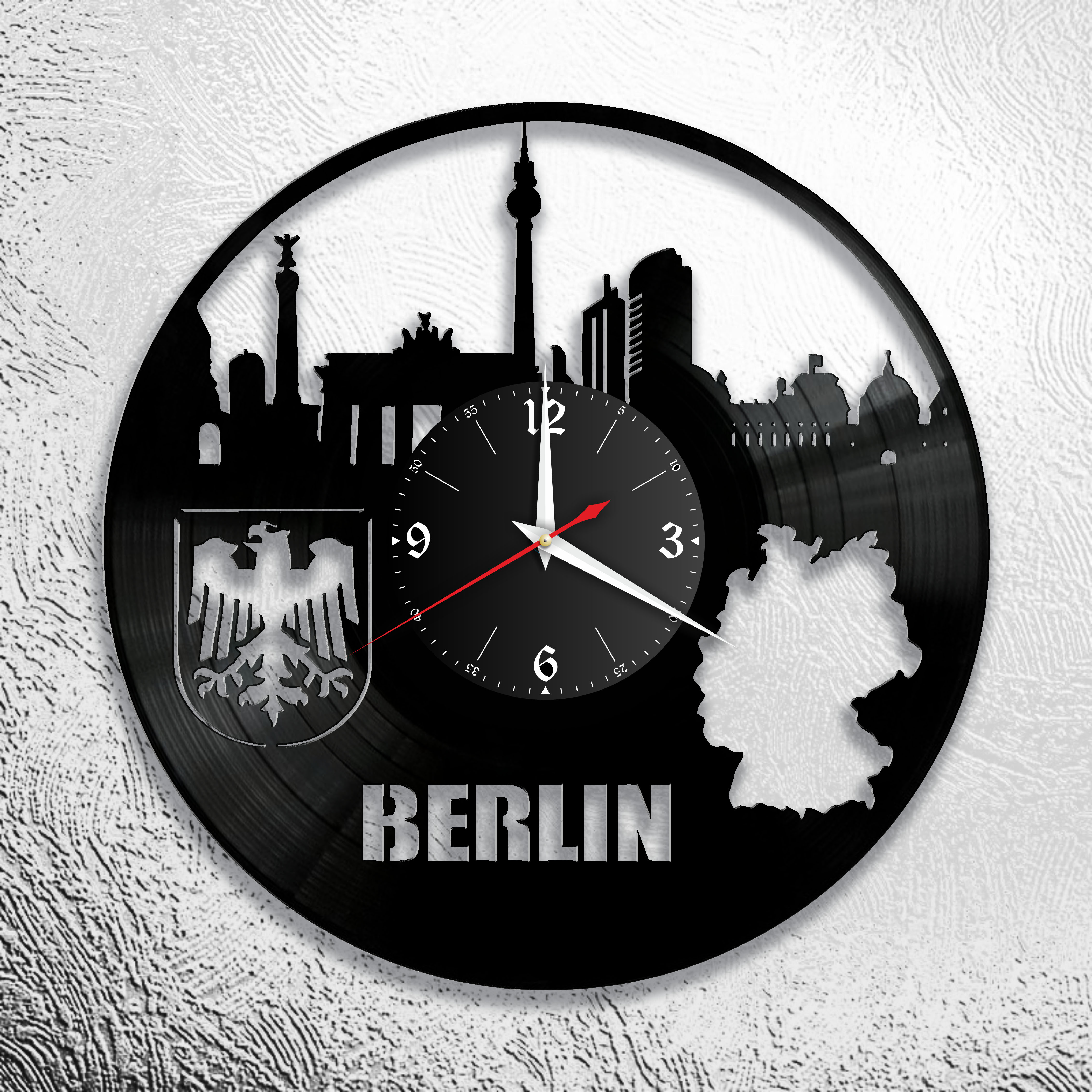 Годинник настінний Берлін 0933 з вінилової платівки