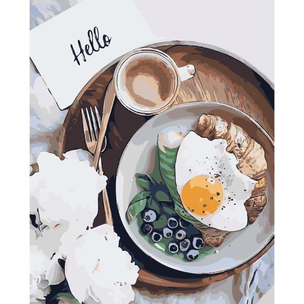 Картина по номерам Strateg Натюрморт Hello 40х50 см в термопакете (SY6281-mt)