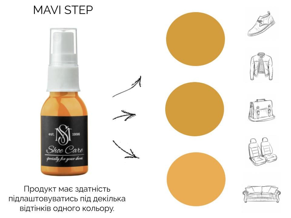 Жир норки для обуви MAVI STEP-Grease Spray 25 мл Светло-коричневый (E03/151/025) - фото 3