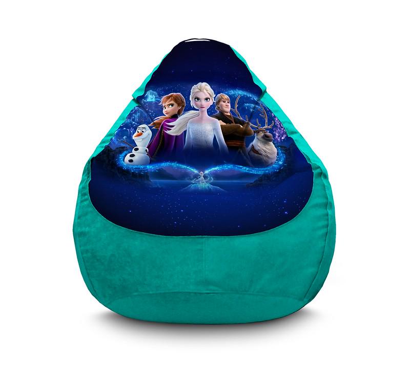 Кресло мешок Frozen Elsa and fiends Флок XXXL 100х135 см Бирюзовый