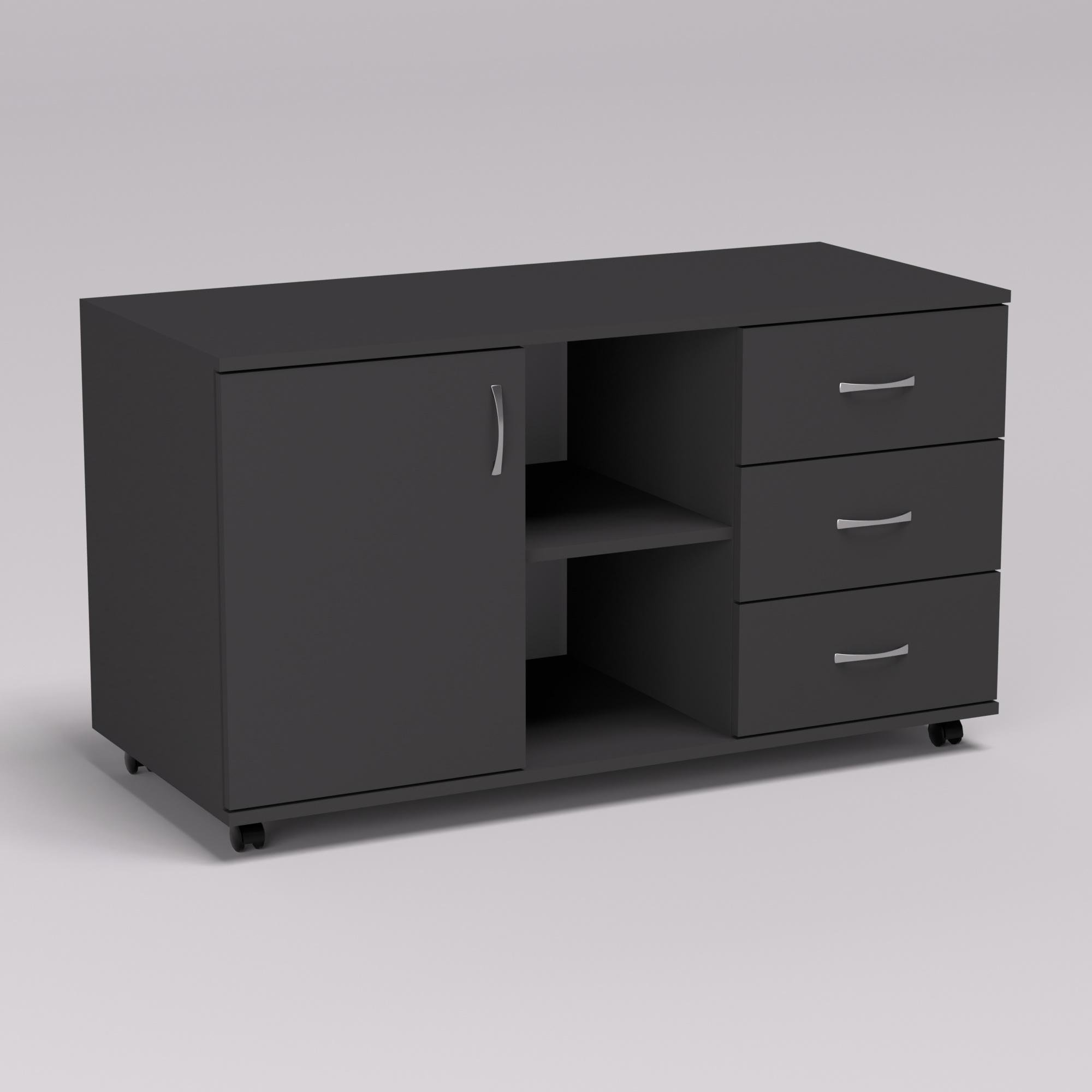 Тумба офисная Континент ТМО-1 1100х480х650 мм Антрацитовый (22867) Тумба офисная Континент ТМО-1 1100х480х650 мм Антрацитовый (22867)