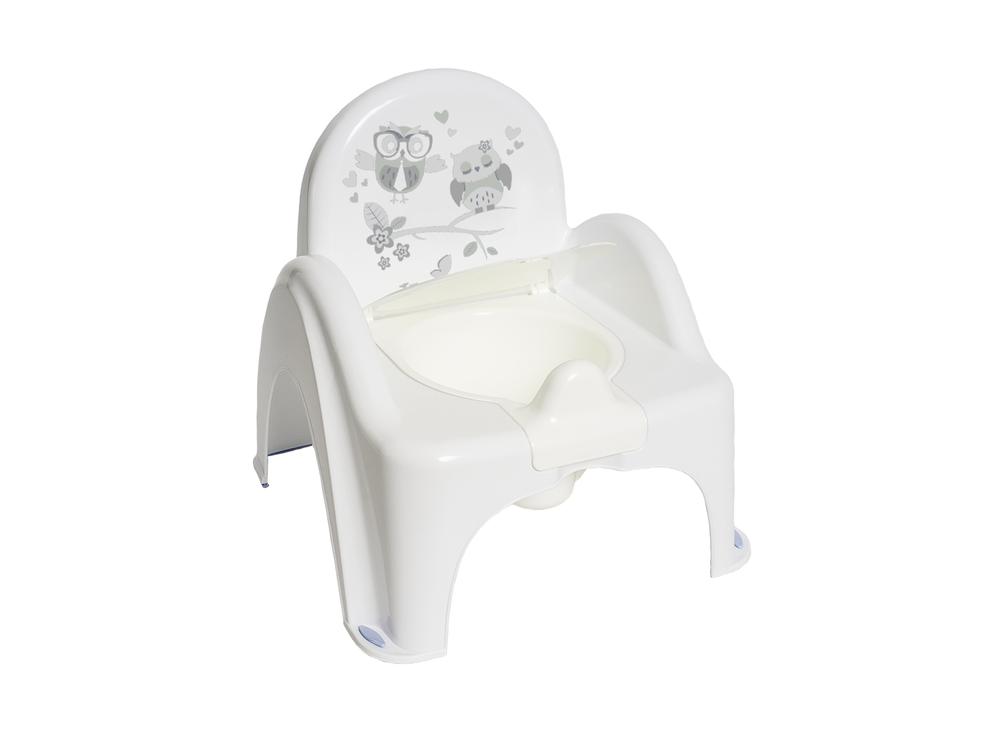 Горшок-стульчик с мелодией Tega Baby Совы Белый (PO-064-103) - фото 1