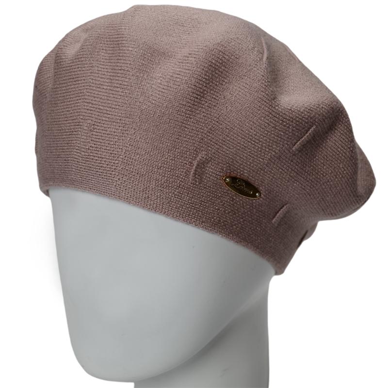 Берет двойной женский из вискозы Lirus Дейзи one size Какао