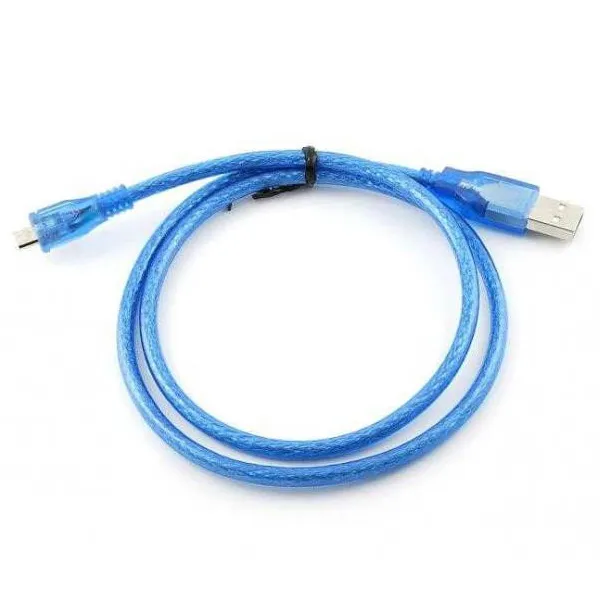 Кабель Gresso USB MicroUSB без ферритов 0,8 м Голубой (2000700002333)