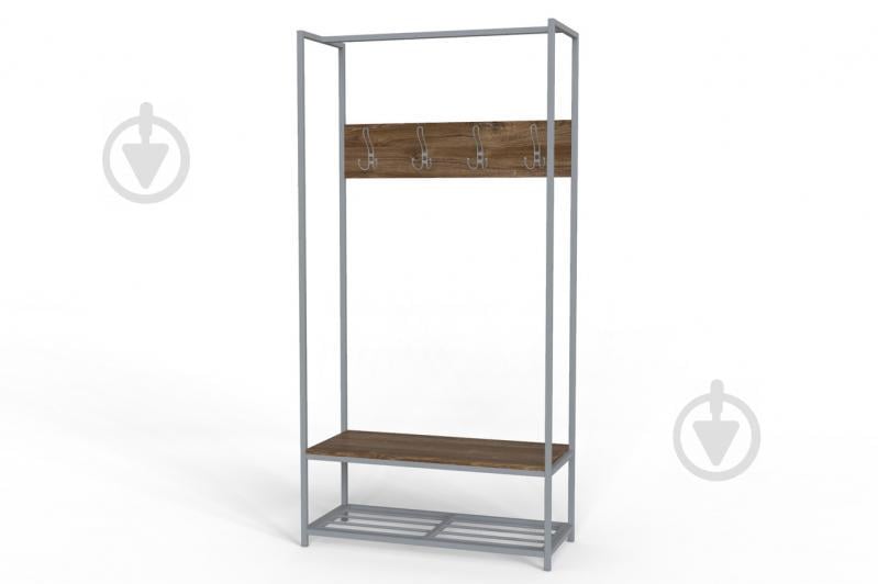 Вешалка напольная Ferrum-decor Трелис 13 180x90x38 см Дуб / Серый (XK00303) Вешалка напольная Ferrum-decor Трелис 13 180x90x38 см Дуб / Серый (XK00303)