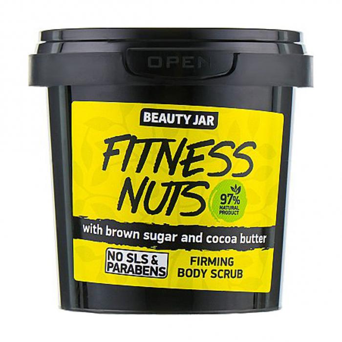 Скраб для тела укрепляющий с сахаром Fitness Nuts Beauty Jar 200 г (4751030830728)
