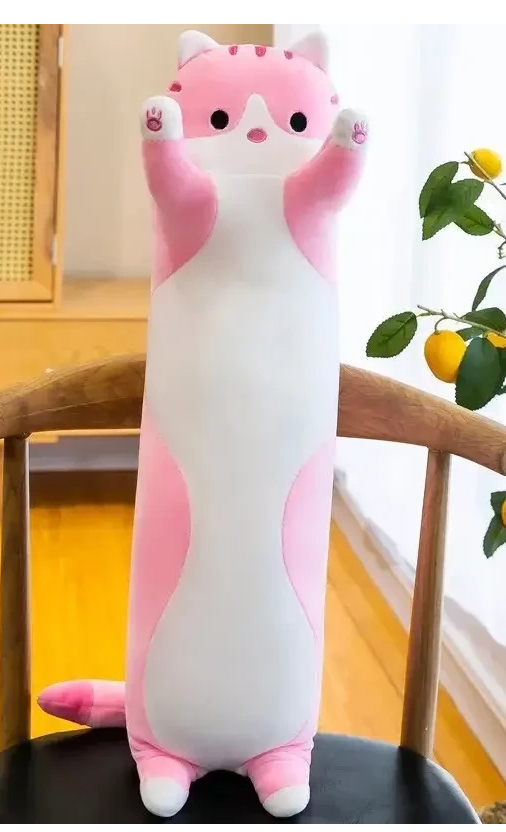 Игрушка мягкая Кот 90 см Розовый