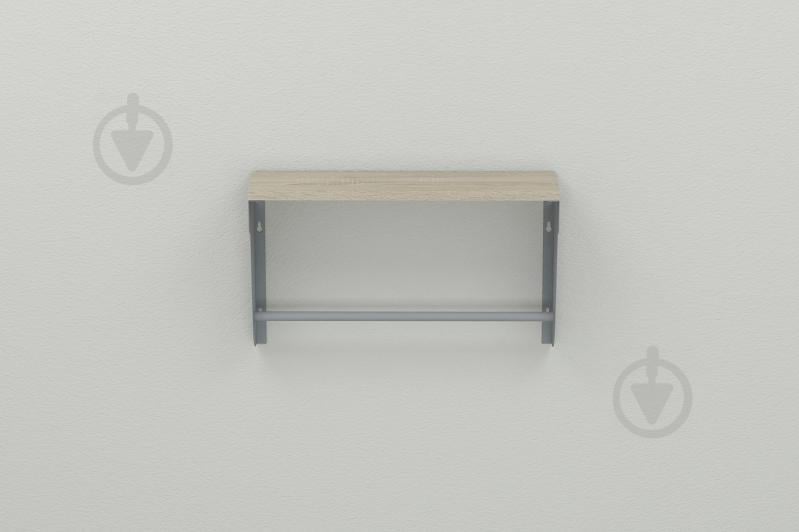 Полка настенная Ferrum-decor Свит 300x500x150 металл Серый ДСП Сонома 16 мм (SVI0018)