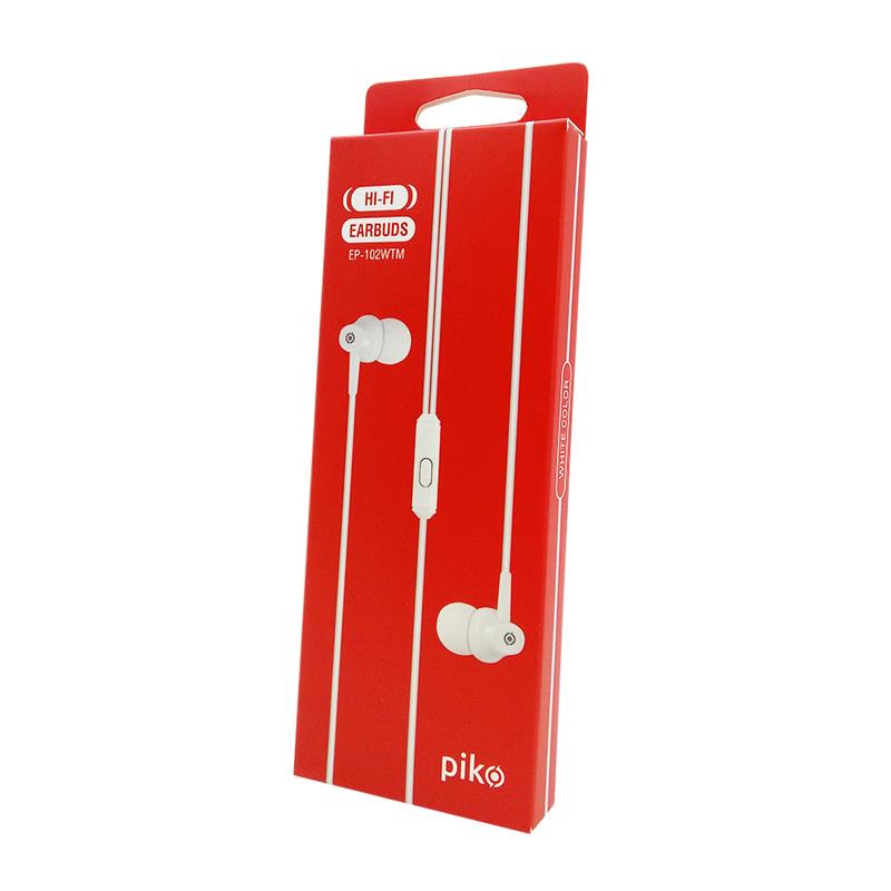Гарнитура проводная Piko EP-102WTM 3,5 мм с микрофоном на проводе White (1283126477782) - фото 4