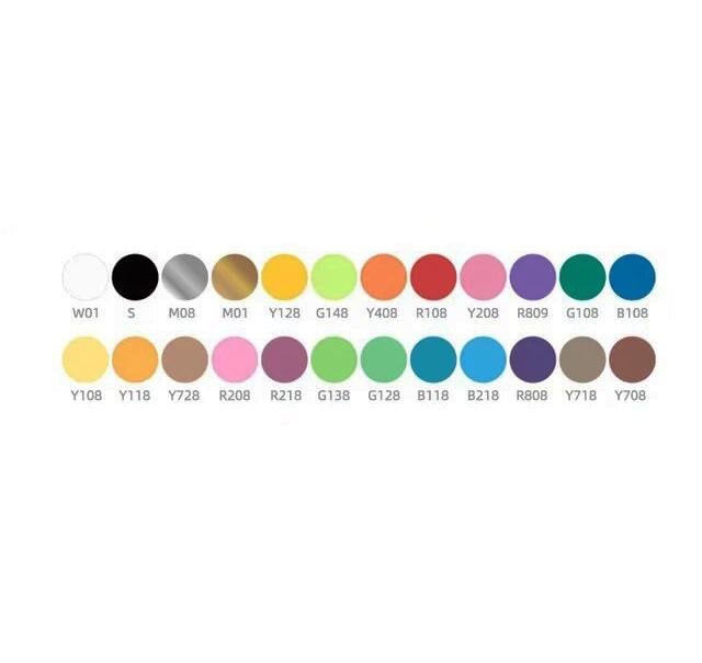 Набор акриловых маркеров Ulebbe для рисования на разных поверхностях 24 цвета (2-3 мм) - фото 11