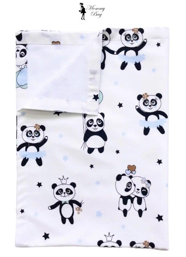 Пеленка многоразовая Панды голубые №27 непромокаемая (142710)