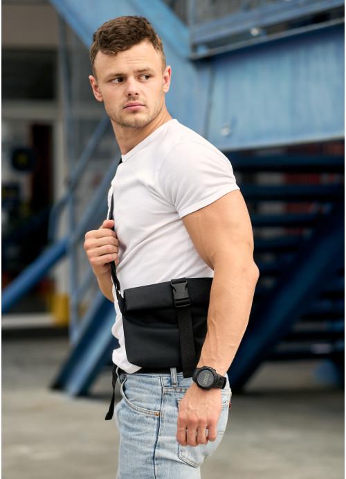 Мужская сумка-мессенджер Sambag тканевая через плечо Черный (898025420)
