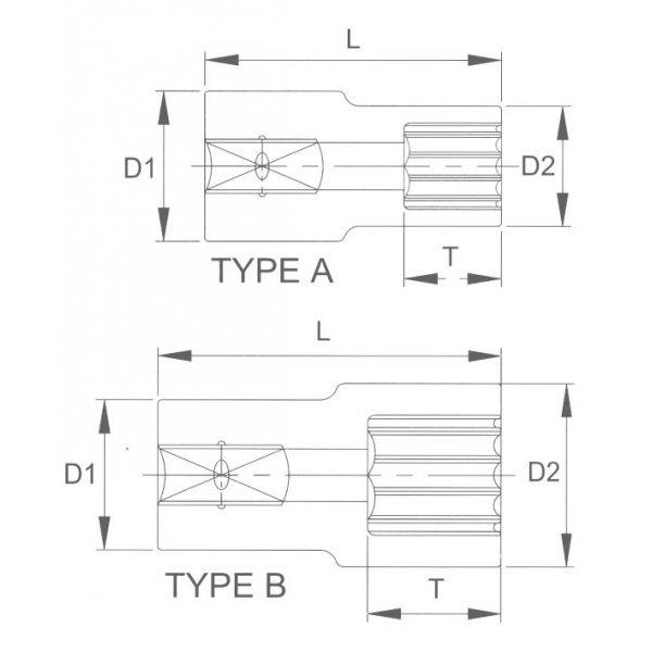 Головка торцевая Licota super lock 3/8" 7 мм (R3007) - фото 2