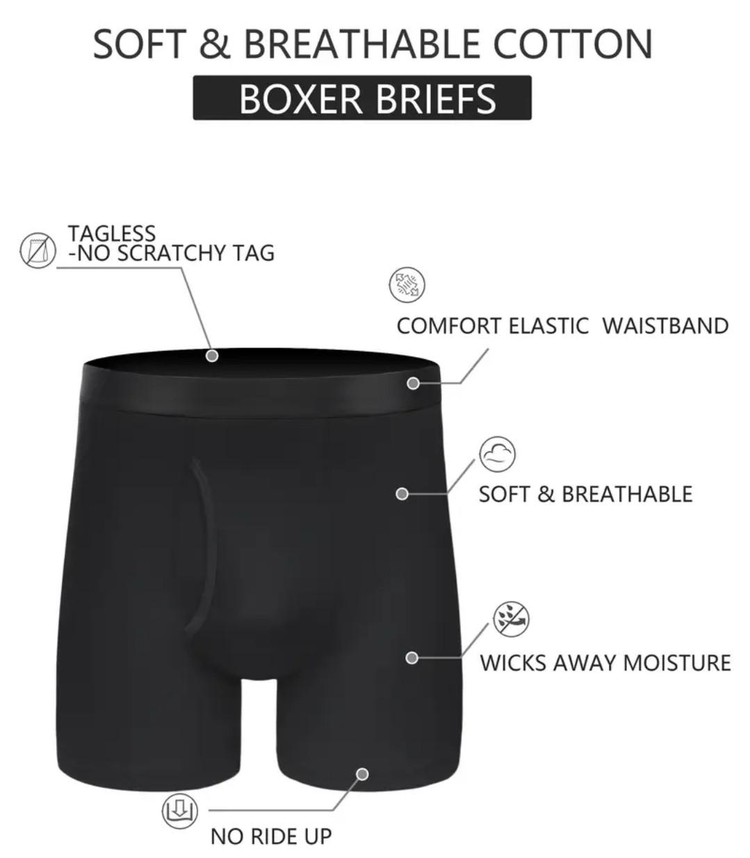 Трусы мужские удлиненные 5 пар 2XL Черный (2468571830) - фото 5 Трусы мужские удлиненные 5 пар 2XL Черный (2468571830) - фото 5