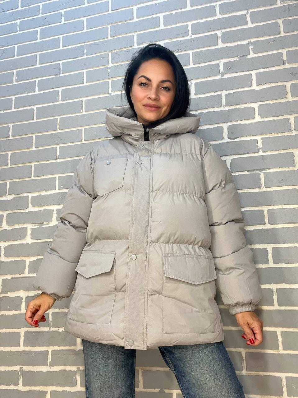 Куртка жіноча RUIXI 6093 парка пуффер з паском подовжена з капюшоном оверсайз р. 46 Сірий (951) - фото 2 Куртка жіноча RUIXI 6093 парка пуффер з паском подовжена з капюшоном оверсайз р. 46 Сірий (951) - фото 2