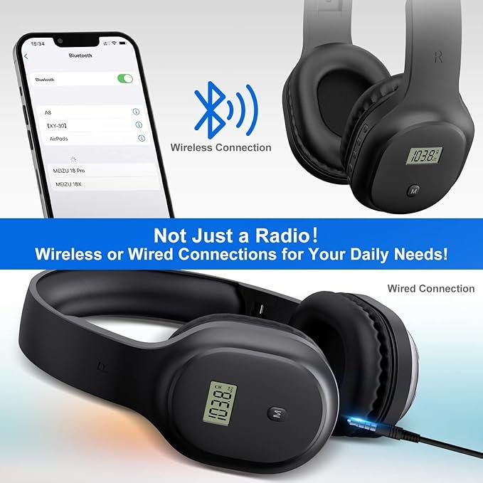 Навушники бездротові з FM-радіо та Bluetooth 5.0 з мікрофоном - фото 7 Навушники бездротові з FM-радіо та Bluetooth 5.0 з мікрофоном - фото 7