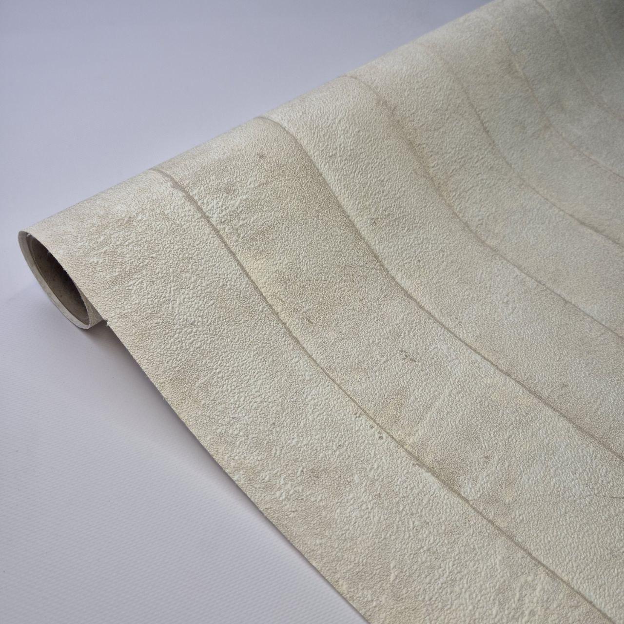 Шпалери вінілові на флізеліновій основі Marburg 31402 з об'ємними смугами 10,05x1,06 м Бежевий