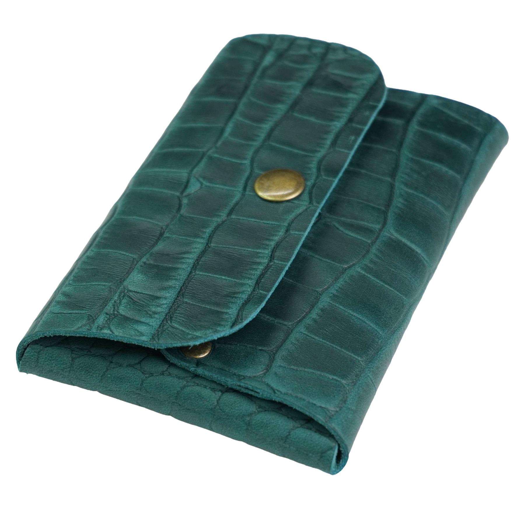 Кошелек кожаный Крокодил Mini-02 Опал - фото 3 Кошелек кожаный Крокодил Mini-02 Опал - фото 3