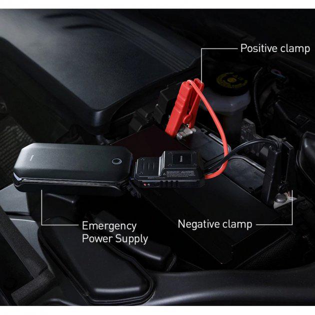 Портативное пуско-зарядное устройство Baseus Super Energy Car Jump Starter 8000 mAh Black (CRJS01-01) - фото 5