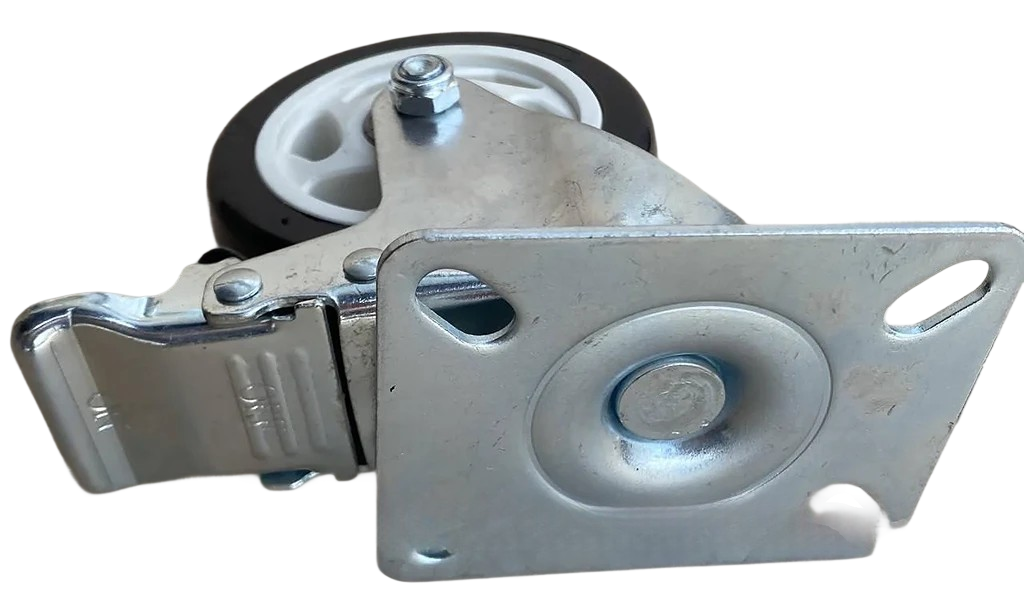 Колеса полиуретановые в поворотном кронштейне с тормозом d 100 мм (2332164032) - фото 4 Колеса полиуретановые в поворотном кронштейне с тормозом d 100 мм (2332164032) - фото 4