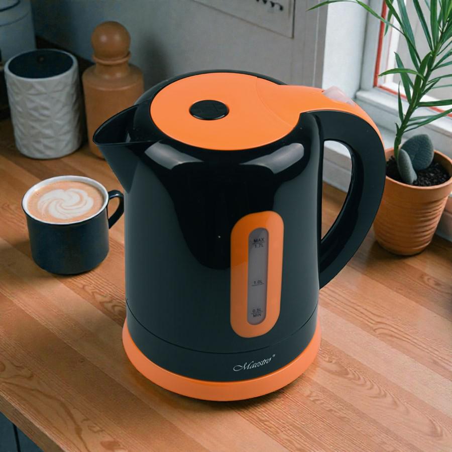 Електрочайник Maestro MR-040-BLACK прихований нагрівальний елемент 1,7 л 2000 Вт Чорний (32480226)