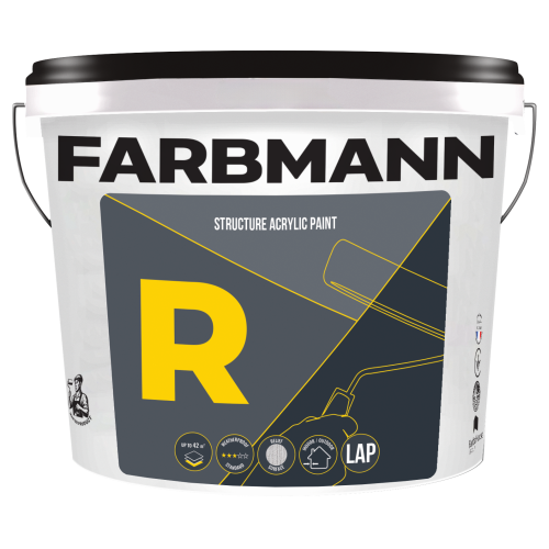 Краска фасадная структурная FARBMANN R Structure Acrylic Paint База LAP белая 14 л