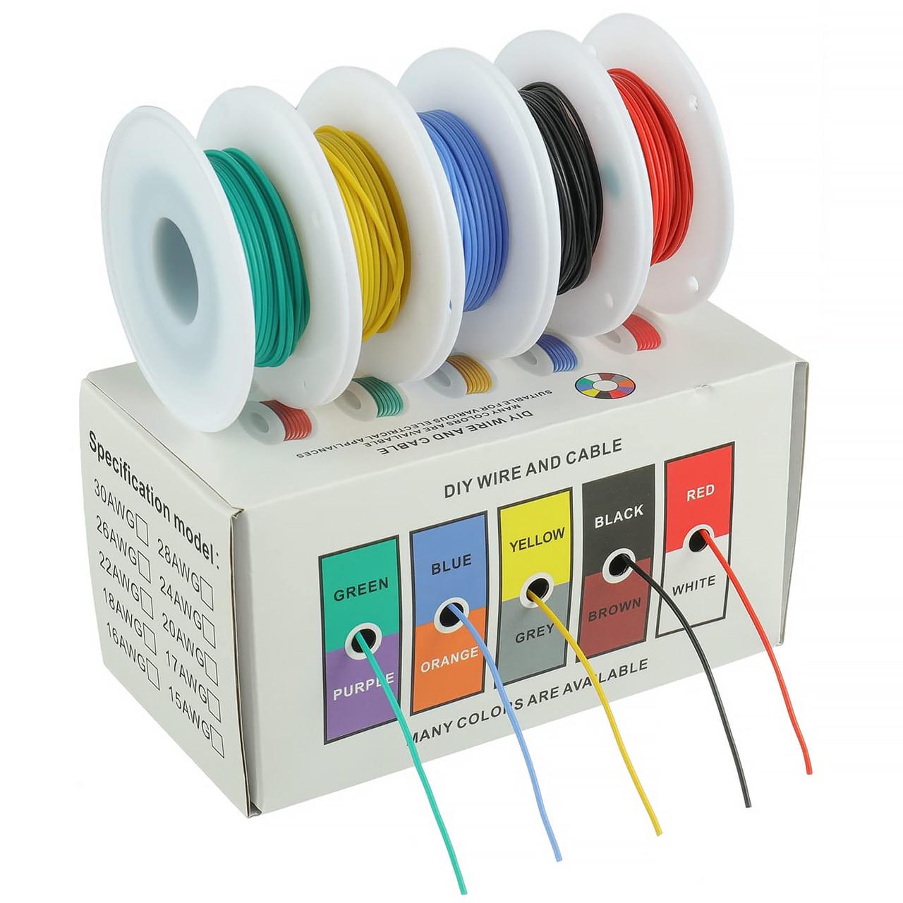 Набор монтажной проволоки HandsKit 28AWG-RG в силиконовой изоляции 0,08 мм2x10 м Разноцветный (2379180561)