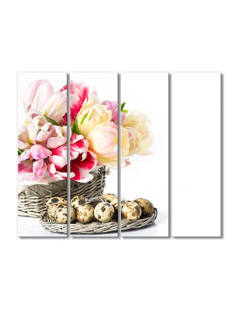 Картина модульная Пасхальный натюрморт 4 модуля 90x135 см Картина модульная Пасхальный натюрморт 4 модуля 90x135 см