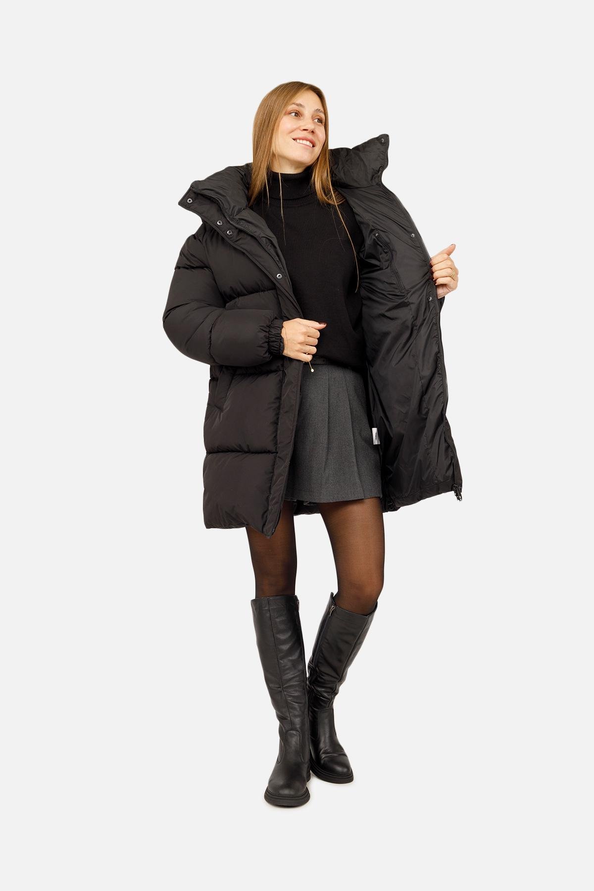 Куртка жіноча ЦБ-00259694 р. 44 Чорний (28422085) - фото 3