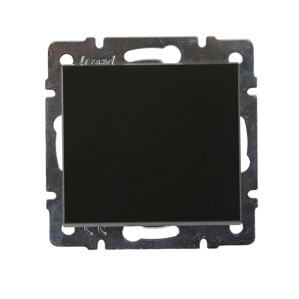 Выключатель Lezard Rain 1-клавишный без рамки Антрацитовый (7034288100)