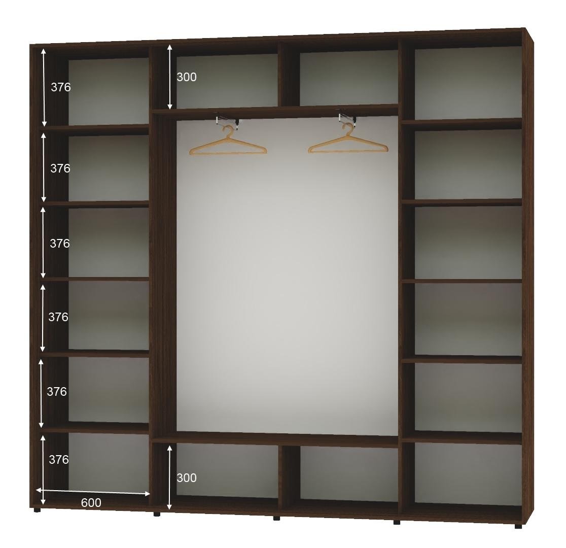 Шкаф-купе трехдверный Алекса ШК-05 ДСП 270х45х250 см Орех селект каменный - фото 2 Шкаф-купе трехдверный Алекса ШК-05 ДСП 270х45х250 см Орех селект каменный - фото 2