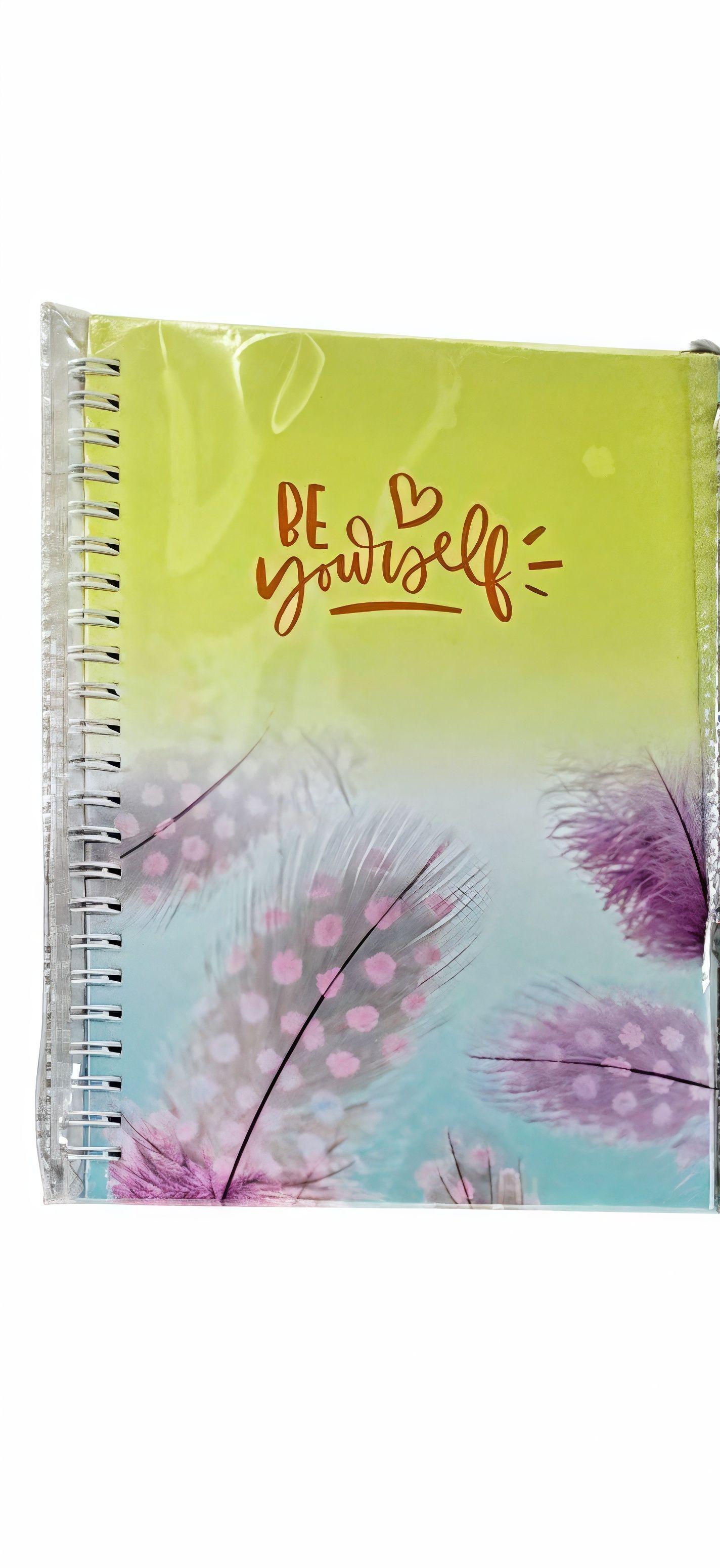 Блокнот на спирали Be yourself дизайн Перья 14,5х21 см 60 лист. Желтый (WW00621ST)