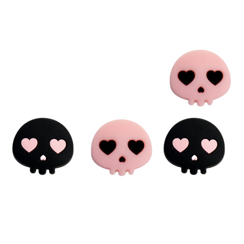 Набір накладок на стіки для PlayStation Vita Skull 4 шт. Black/Pink (8474)