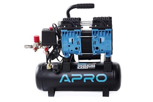 Компрессор двухцилиндровый безливочный Apro OFE-9 0,6 кВт 152 л/мин 8 бар 9 л и штуцер (2969024650)