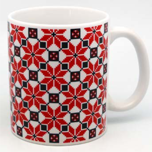Кружка керамическая Национальный орнамент 350 мл (укч16)