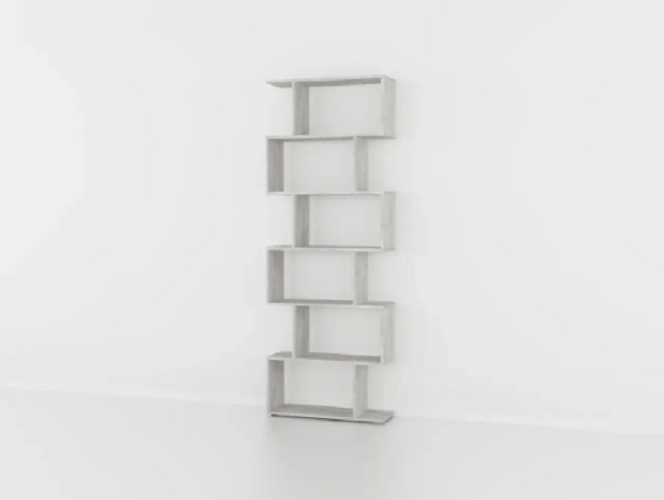 Стеллаж-пенал для книг Бетон (P56Б) - фото 1 Стеллаж-пенал для книг Бетон (P56Б) - фото 1