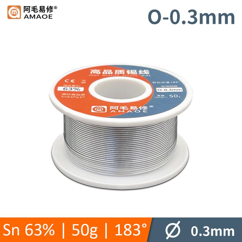 Олово для паяння Amaoe Sn63/Pb37/183 C/50 g 0,3 мм (2000990278265) - фото 2 Олово для паяння Amaoe Sn63/Pb37/183 C/50 g 0,3 мм (2000990278265) - фото 2