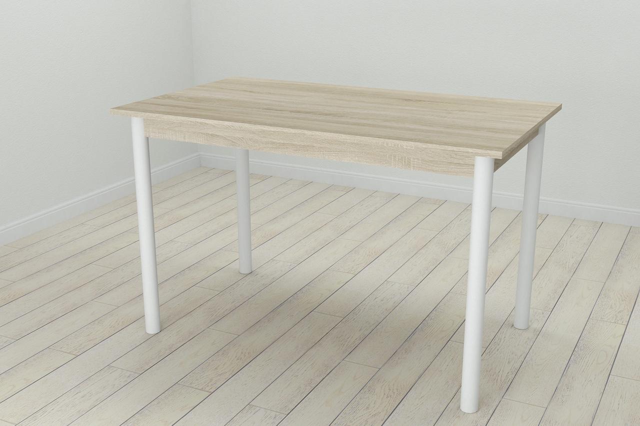 Стіл кухонний Ferrum-decor Беніта ДСП 16 мм 75x120x80 см Білий/Сонома (BEN0039)