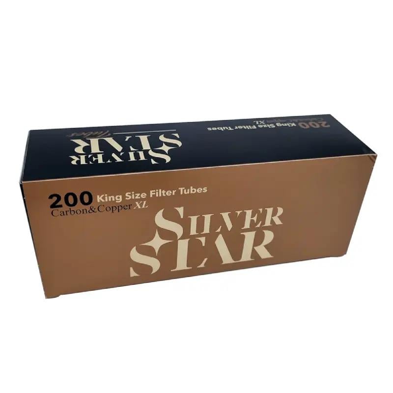 Гильзы для сигарет SILVER STAR CARBON&COPPER LONG с углем 200 шт. Коричневый (11449513) - фото 1