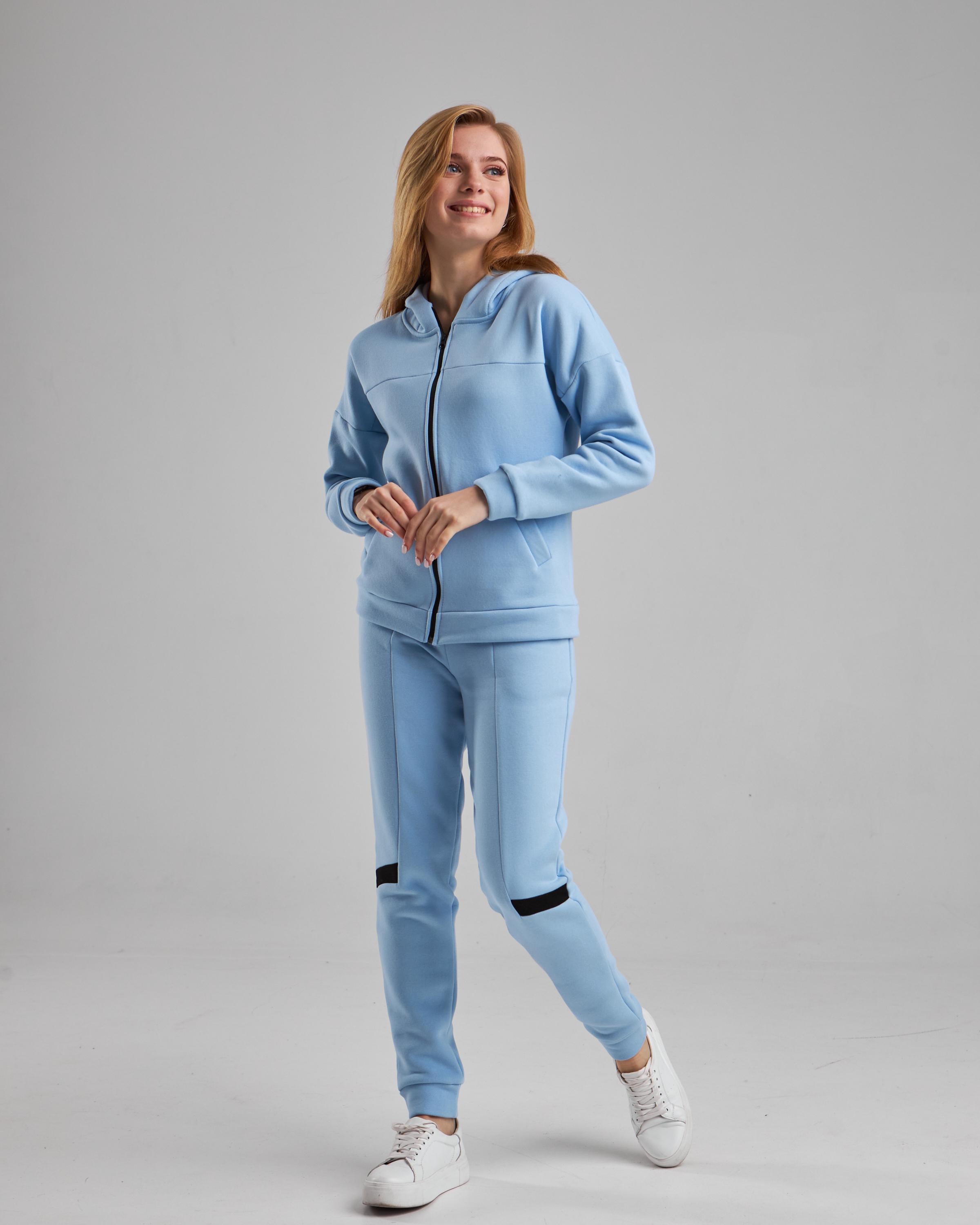 Спортивный костюм женский р. 46-48 Голубой (14605730) - фото 2 Спортивный костюм женский р. 46-48 Голубой (14605730) - фото 2