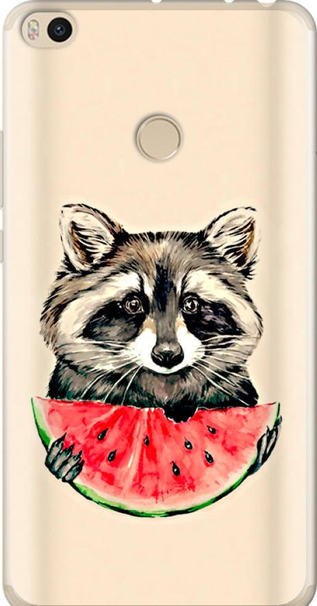 Чехол на Xiaomi Mi Max 2 Енотик с арбузом (4605u-994-42517)