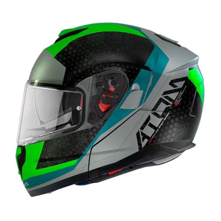 Мотошлем MT HELMETS ATOM SV Adventure A6 S Gloss Green (23217)
