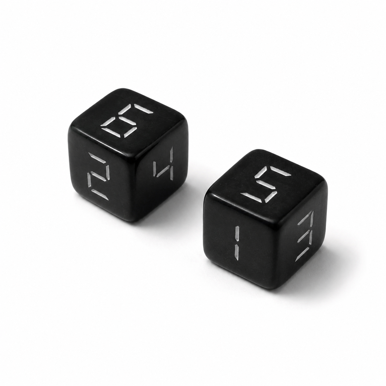 Игральные кубики пластиковые 16 мм 2 шт. Черный (3165413681)