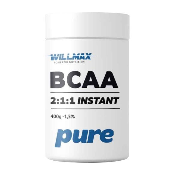 Аминокислоты Willmax BCAA 2:1:1 Instant 400 г Без вкуса