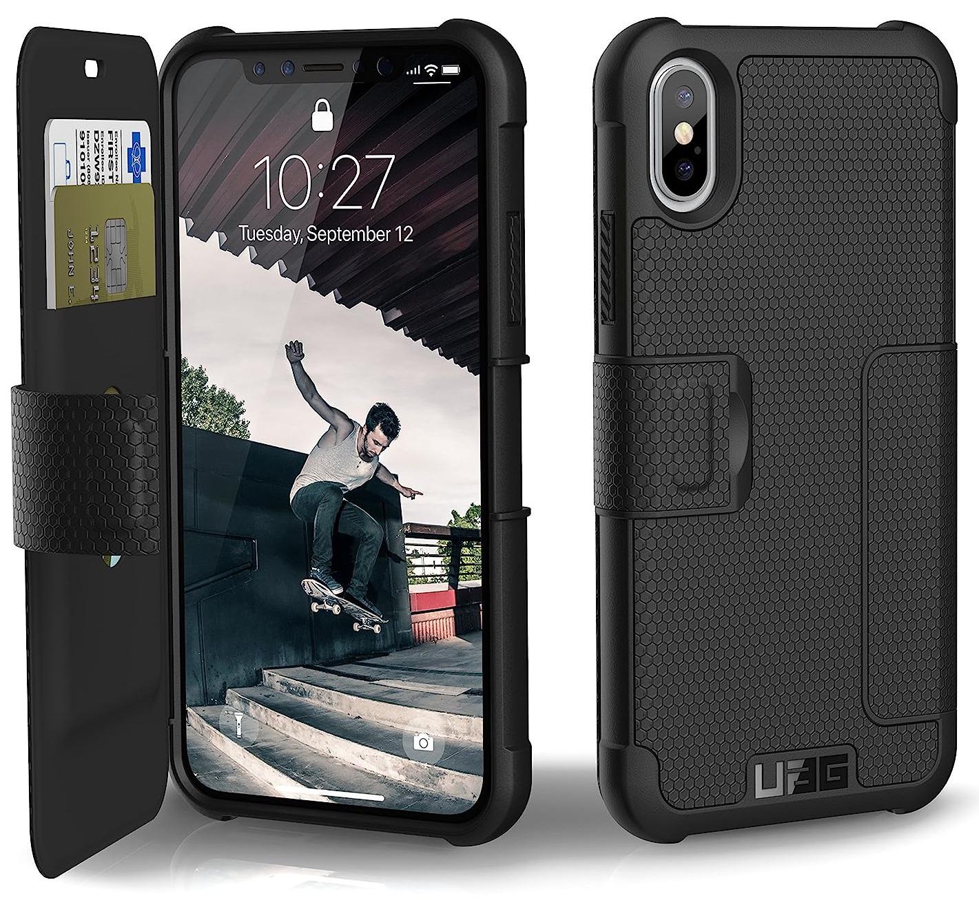 Чехол книжка противоударный UAG Metropolis Series IPHX-E-BL () для Iphone X/XS (5.8") Black