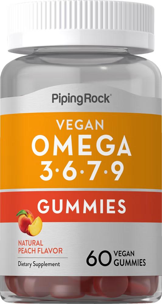 Омега 3-6-7-9 Piping Rock Natural Peach 60 vegan gummies