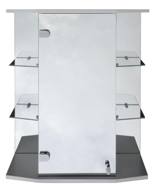 Зеркальный шкаф Seria A № А09-55 с открытыми боковыми полками